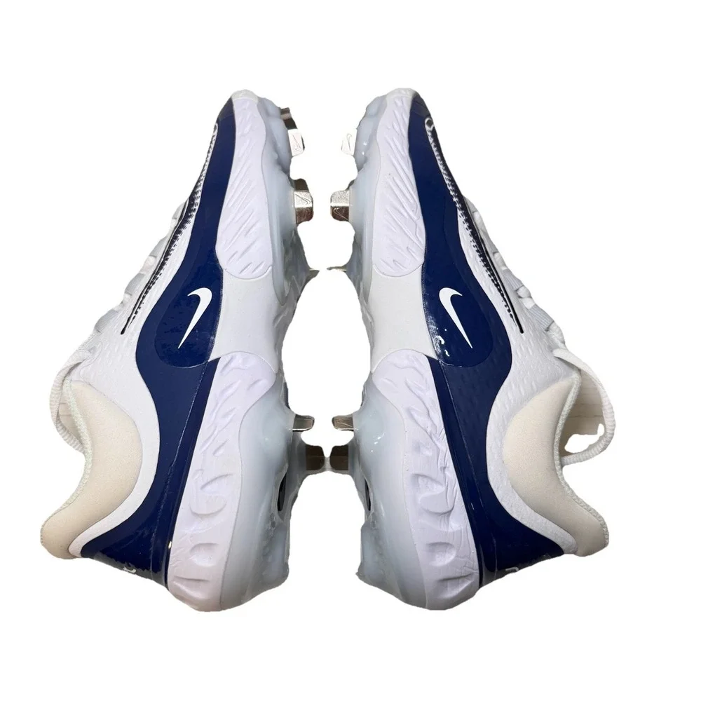 Nike Baseball Cleats Mens 7 White Alpha Huarache React Elite 4‎ Low Logo Lace Up